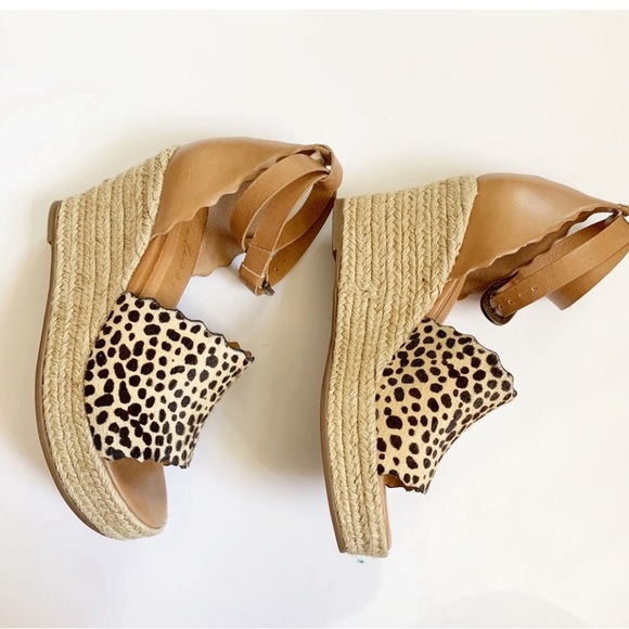 Matisse Roma Cheetah Print Wedge Sandal Size 7 - Picture 6 of 7